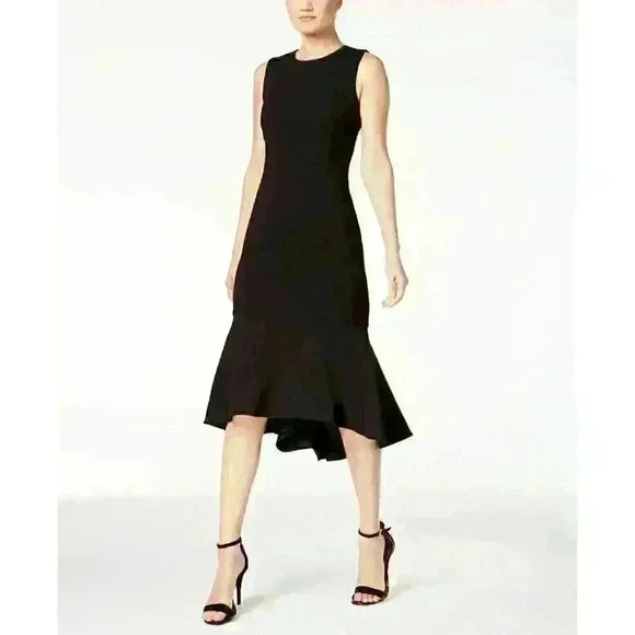 NEW! Calvin Klein Women's 8 High-Low Midi Scuba Dress NWT $134 - Picture 1 of 1